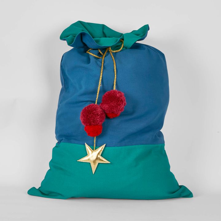 Blue and Green Reversible Sack