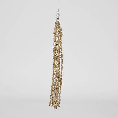 Milla Hanging Sequin Tassel Gold