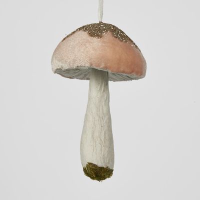 Little Hanging Mushroom Ornament Pink