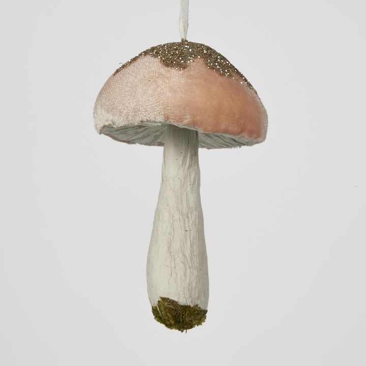 Little Hanging Mushroom Ornament Pink
