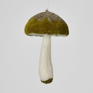 Little Hanging Mushroom Ornament Green