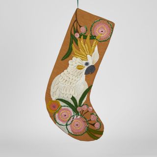 Butterum Cockatoo Embroidered Stocking