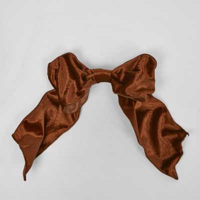 Velvet Clip on Bow LGE Bronze