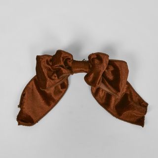 Velvet Clip on Bow SML Bronze