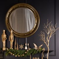 Clive Mirror Burnt Gold