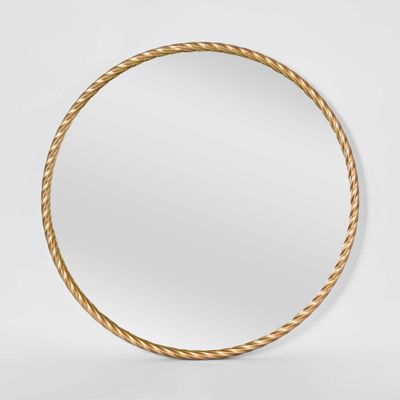 Palais Round Mirror Small Gold