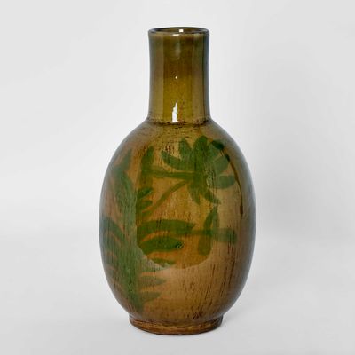 Mae Terracotta Green Tall Vase