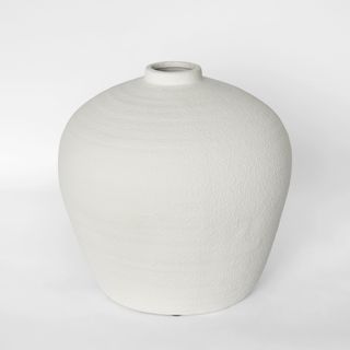 Laila Round Vase White