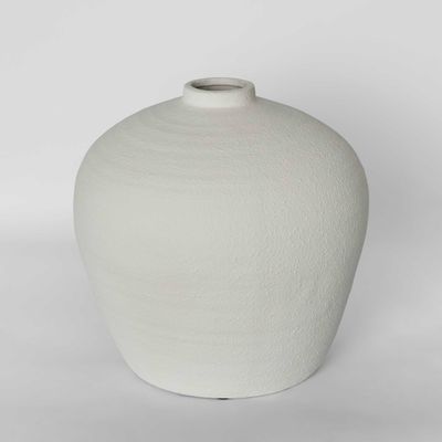 Laila Round Vase White