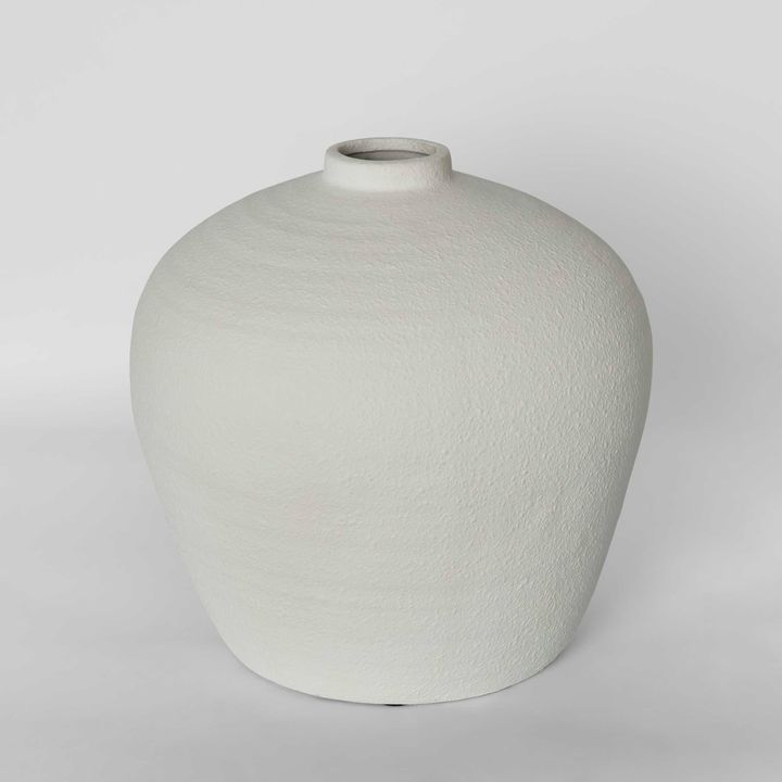 Laila Round Vase White