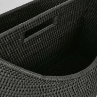 Paume Rattan Magazine Holder  Black