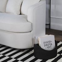 Paume Rattan Magazine Holder  Black