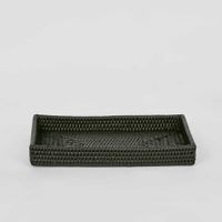 Paume Rattan Tidy Tray Black