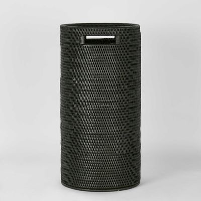 Paume Rattan Umbrella Stand Black