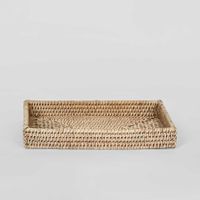 Paume Rattan Tidy Tray White Wash