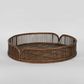 Luca Rattan Round  Tray Set 2 Tray Antique Brown