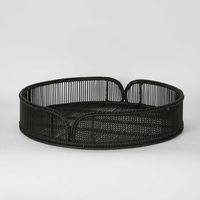 Luca  Rattan Round Tray Set 2 Antique Black