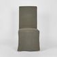 Ville Dining Chair Slip Cover Linen Charcoal