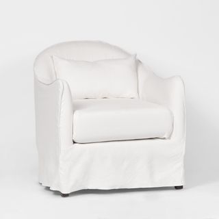 Ville Armchair Slip Cover Linen White