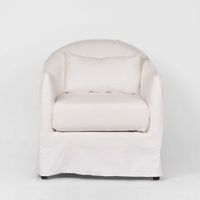 Ville Armchair Slip Cover Linen White