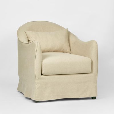 Ville Armchair Slip Cover Linen Natural