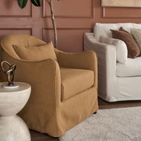 Ville Armchair Slip Cover Linen Nutmeg