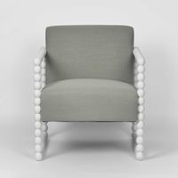 Bobbin Oak Chair White/Seafoam