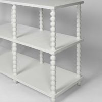 Bobbin Oak Console White 140cm