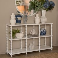 Bobbin Oak Console White 140cm