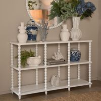 Bobbin Oak Console White 140cm
