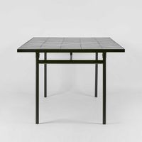 Sheffield Iron/Tiled Dining Table Black -Outdoor