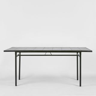 Sheffield Iron/Tiled Dining Table Black -Outdoor