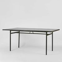 Sheffield Iron/Tiled Dining Table Black -Outdoor