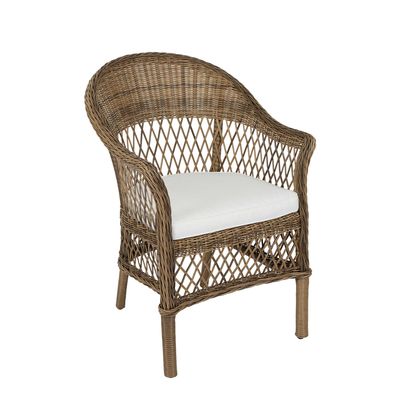 Marco Aluminium Synthetic Wicker Chair Natural -Outdoor