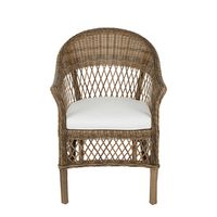 Marco Aluminium Synthetic Wicker Chair Natural -Outdoor