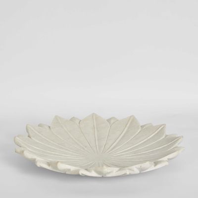 Perin Marble Flower Bowl Large White