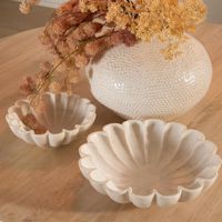 Flora Marble Bowl White Large