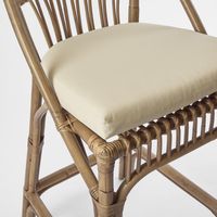 Cayman Rattan Hamptons Barstool Natural W/Cream Cushions & Footrest