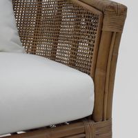 Cayman Armchair Rattan Cream Cushion