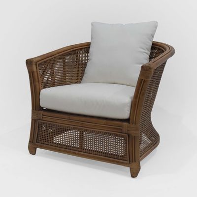 Cayman Armchair Rattan Cream Cushion