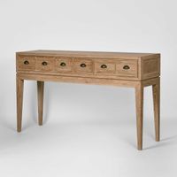 Columbus Oak 6 Drawer Hall Table