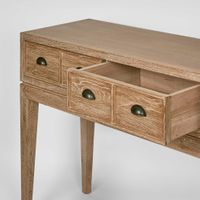 Columbus Oak 6 Drawer Hall Table