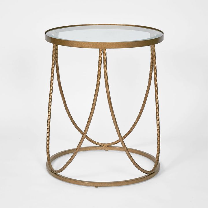 Palais Round Side Table Gold