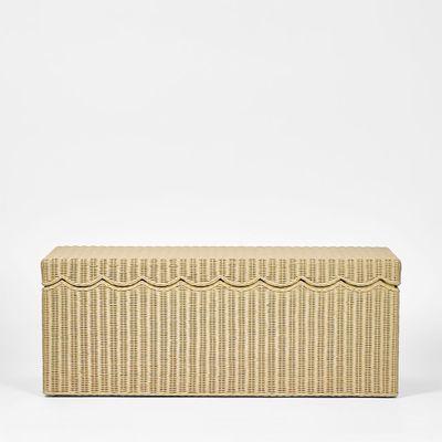 Belle Rattan Storage Bench Natural - Outdoor Undercover