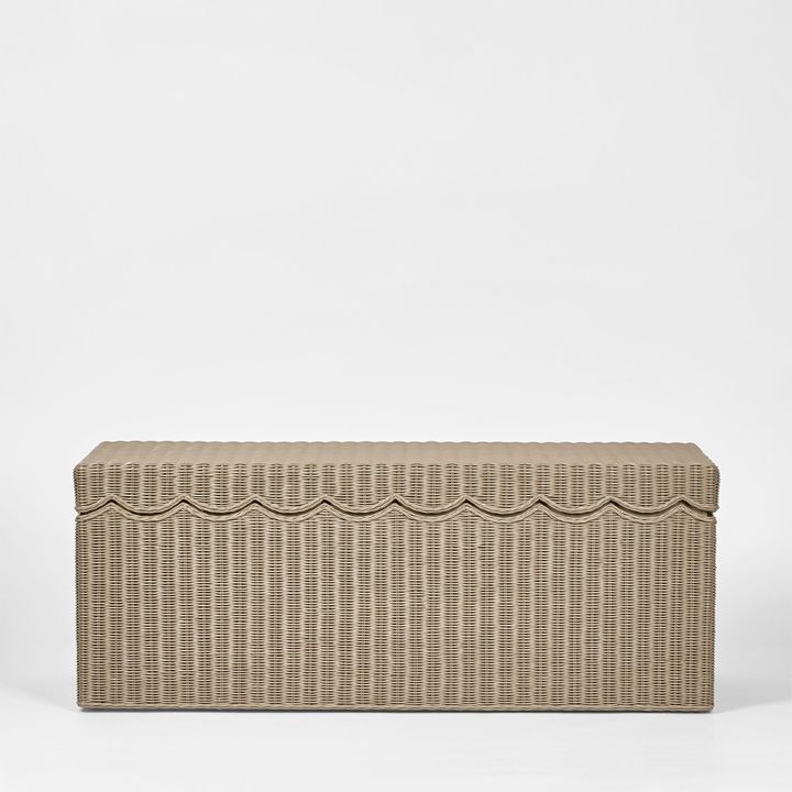 Belle Rattan Storage Bench Natural (Alfresco)