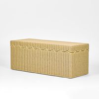 Belle Rattan Storage Bench Natural - Outdoor Undercover