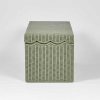 Belle Rattan Storage Bench Green