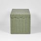 Belle Rattan Storage Bench Green