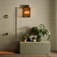Belle Rattan Storage Bench Green