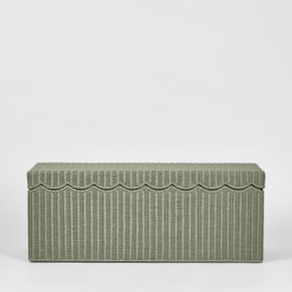 Belle Rattan Storage Bench Green (Alfresco)